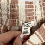 Roxy beachcore beige orange striped cotton linen pants women's size Xl casual Photo 2