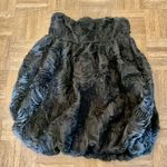 ZARA Black Structured Floral Mini Dress Photo 7