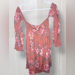 Billabong  Women’s Night Fox Smocked Off Shoulder Floral Dress in Ash Rose Photo 4