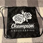 Varsity New Champion Cheerleading String Backpack Black Rose Cheer NWOT Photo 3
