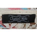 Crystal Kobe Size L Boho Waterfall Open Front Sweater Cardigan Pastels Lace Back Tan Size L Photo 9