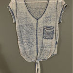 Jack by BB Dakota  Blue Tie Cropped Top Size Small Photo 0