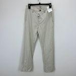 Madewell  The Dean Easy Straight Pant Bone Beige Cotton Linen Relaxed W 24 NWT Photo 6