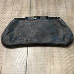 White House | Black Market  Clutch purse Leather Straw Magnetic Pockets Tags Photo 2