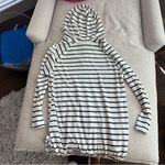 Target White and Black Striped Long Sleeve Cover Up Photo 2