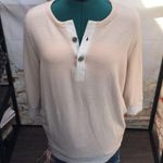 Freeloader NWT Cozy Pullover Loose Fit Raglan Henley 3/4 Sleeve Sweater Top Photo 0