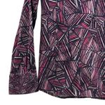 Foxcroft  NYC Geometric Button Up Blouse 10 Photo 3