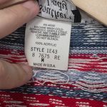 Vintage Fisherman Nostalgic Sweater Vest Womens Size Med Patriotic Blue Red Photo 3