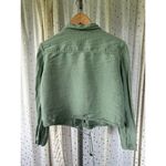 Velvet Heart Linen Blend Chest Flap Pockets Drawstring Hem Relaxed Fit Jacket L Photo 3