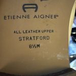 Etienne Aigner Shoes 8.5 Leather Loafers Stratford Tassel Beige Stratford Flats Photo 1