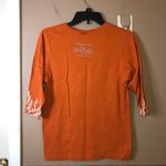 Harley Davidson El Paso Texas Flame 3/4 Sleeve Shirt Burnt Orange Large Photo 1