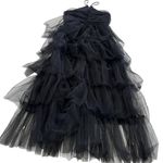 Likely Dress Women 2 Black Shane Tiered Tulle Halter Gown Rhinestone Embellished Photo 4