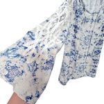 Aakaa BOHO BLUE BELL FLARED LONG SLEEVE COLD SHOULDER SPAGHETTI STRAP MINI DRESS Photo 6