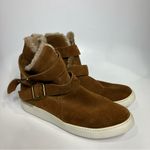 Rockport suede fur lined boots brown‎ white womens size 9.5 winter neutral Brown Photo 3