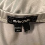 My Michelle New  Formal or Prom Halter Beaded Dress Silky Satiny Pleated Medium Photo 5