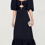 Sandro NWT Falbala Noir Embellished Midi Party Dress Photo 0