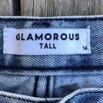 Glamorous  Tall Rip Detail Denim Shorts Size 14 Photo 2