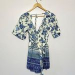 Yellow/Blue Mi Ami Shorts Wrap Romper Size XS Yellow Photo 1