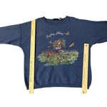 Vintage 90s Chic Explore Nature Sweatshirt Womens M/L Blue Teddy Bears Size M Photo 9