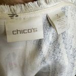 Chico's Watercolor Print Open Jacket Women’s Medium Textured 3/4 Sleeve Size 3 Photo 11