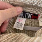 Vintage Cream Fringe Boho Chic Knit Long Sleeve Cowl Neck Dress Size 3/4 Photo 6