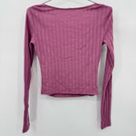 Aeropostale Rose Lavender Milkmaid Bust Babydoll Top Long Sleeves Bow Y2K Inspo Photo 1