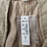 Madewell The Harlow Wide Leg Pant Linen Blend Pleated Women's 4 Acorn Photo 7