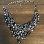 Ny Collection silver tone cluster bead bib necklace Photo 3