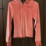 Nasty Gal Pink Premium Velour Slim Zip Up Hoodie Photo 4