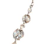 Vintage Silver Tone Necklace Clear Teardrop Rhinestones Wedding Prom Pageant Adj Photo 2