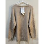 easel  Leopard  Stitched Lightning Bolt Sweater Pullover Oversized Distress‎ Photo 2