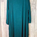 ALYX Size XL ALine Green Super Soft Sweater Dresss 3/4 Ruched Sleeves Ve… Photo 2