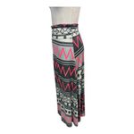 Vanilla Bay Aztec Tribal Maxi Skirt Gray Pink Chevron Boho Foldover Waist S Photo 4