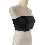 Good American Better Than Leather Bandeau Top Black 3 Large Photo 4