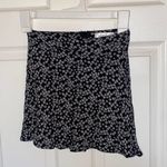 White Fawn Mini Black Floral Skirt  Photo 0