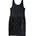 Nic+Zoe Women's Size 6 Black Sequin Knee-Length Cocktail Dress Photo 3