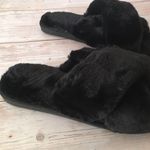 Plush Slippers, Size 7/8 Black Photo 5