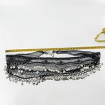 Belly Dancing Silver Embellished Costume Adjustable Tie Waist Belt One Size Black Photo 1