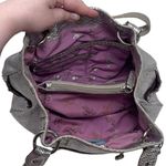 Kathy Van Zeeland Vintage Y2K Silver Croc Embossed Handbag Large Rhinestones Photo 14