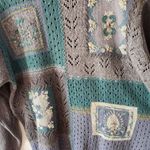 Jantzen Vintage Floral Eyelet Hand Embroidered Sweater Women’s Size XL Cottage Photo 6
