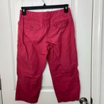 Rafaella NWOT‎  women’s pinkish red deep pocket khaki capri pants cotton petite 8 Photo 4