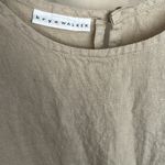 Bryn Walker Pira Light tan Beige Linen Sleeveless Oversize Split Side Tank Small Photo 3