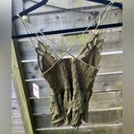 Free People FP One $68 Adella Cami Tank Lace Top Olive Green Festival Fairy Boho Photo 2