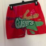 Women's Gushers Snack Shorts High Waisted Stretchy Biker Shorts Red Size Small Pink Photo 3