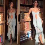 House Of CB House‎ of CB 'Gabriella' Pistachio Ruffled Keyhole Front Gown NWOT size S Photo 11