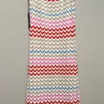 Rachel Zoe Chevron Crochet Knit Maxi Sleeveless Dress Medium NEW Orange Pink Photo 13
