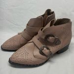 Qupid  Spring Nude Studded Western Bootie Size 7 Photo 9