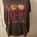 Bella Canvas  size 2XL grey “Good time and tan lines” graphic tank top EUC worn Photo 1
