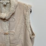 Telluride Clothing Co. Faux Suede Shearling Vest‎ Size L Photo 3