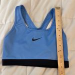 Nike Women's Dri-Fit Blue and Black Racerback Sports Bra Size Medium Photo 6